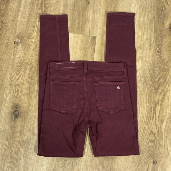 RAG&BONE Skinny Jeans in Burgundy size 25 - Picture 3 of 16